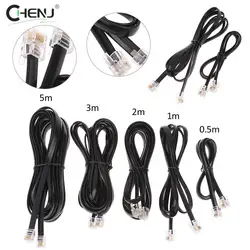 0.5/1/2/3/5Meter RJ12 6P6C Data Cable, Male To Male Modular Data Cord Straight Wiring Pinout Telephone Handset Extension Cable