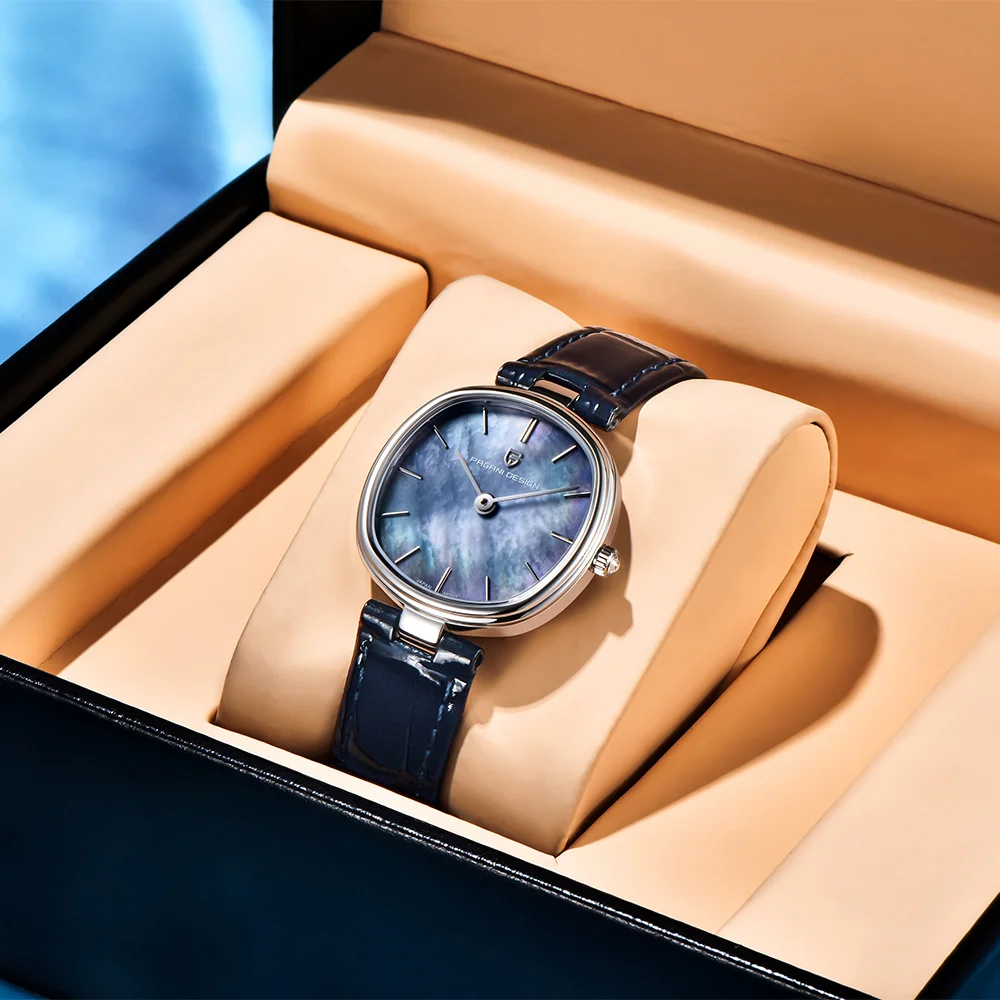 New Pagani Designs Quartz Women Wristwatch Simple GL22 Movement Sapphire Glass Leather Strap Watch Relojes Para Mujer PD1825 view 5
