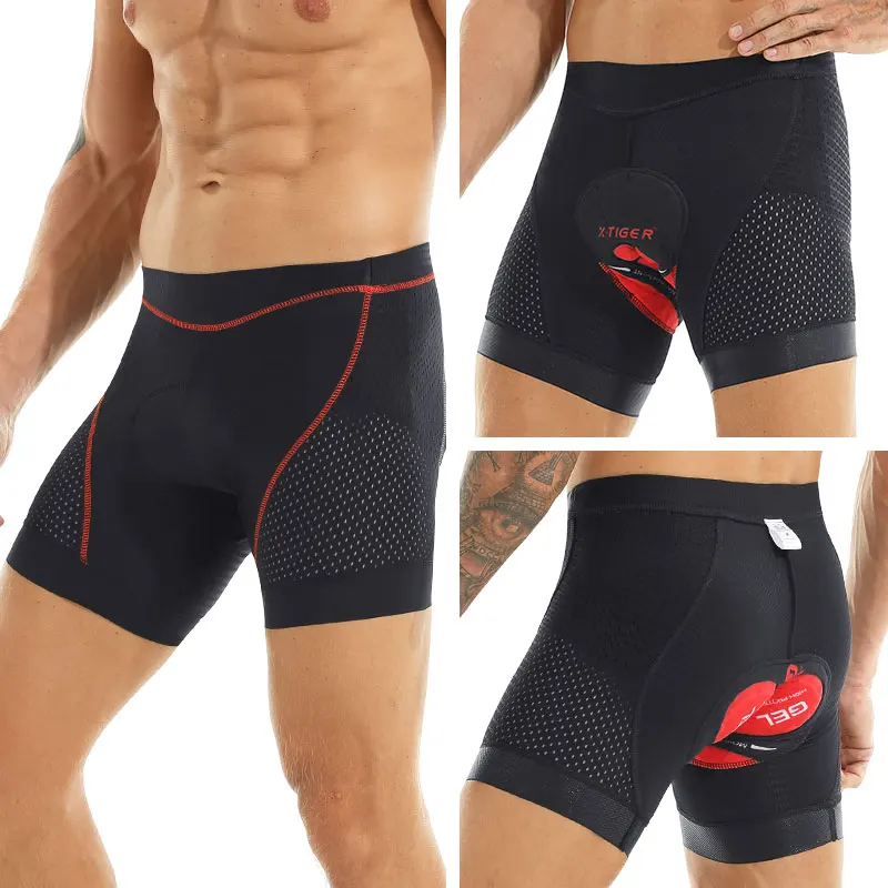 X-tiger Shorts de cyclisme mise à niveau 5D Gel Pad cyclisme sous-vêtements Pro antichoc cyclisme sous-pantalon vélo Shorts vélo sous-vêtements