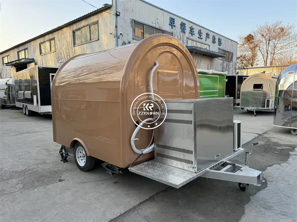 Street Food Trailer Snack Pizza Kiosk Mobile Kitchen Concession Fast Food Truck Van Ice Cream Coffee Cart Fully Equipped