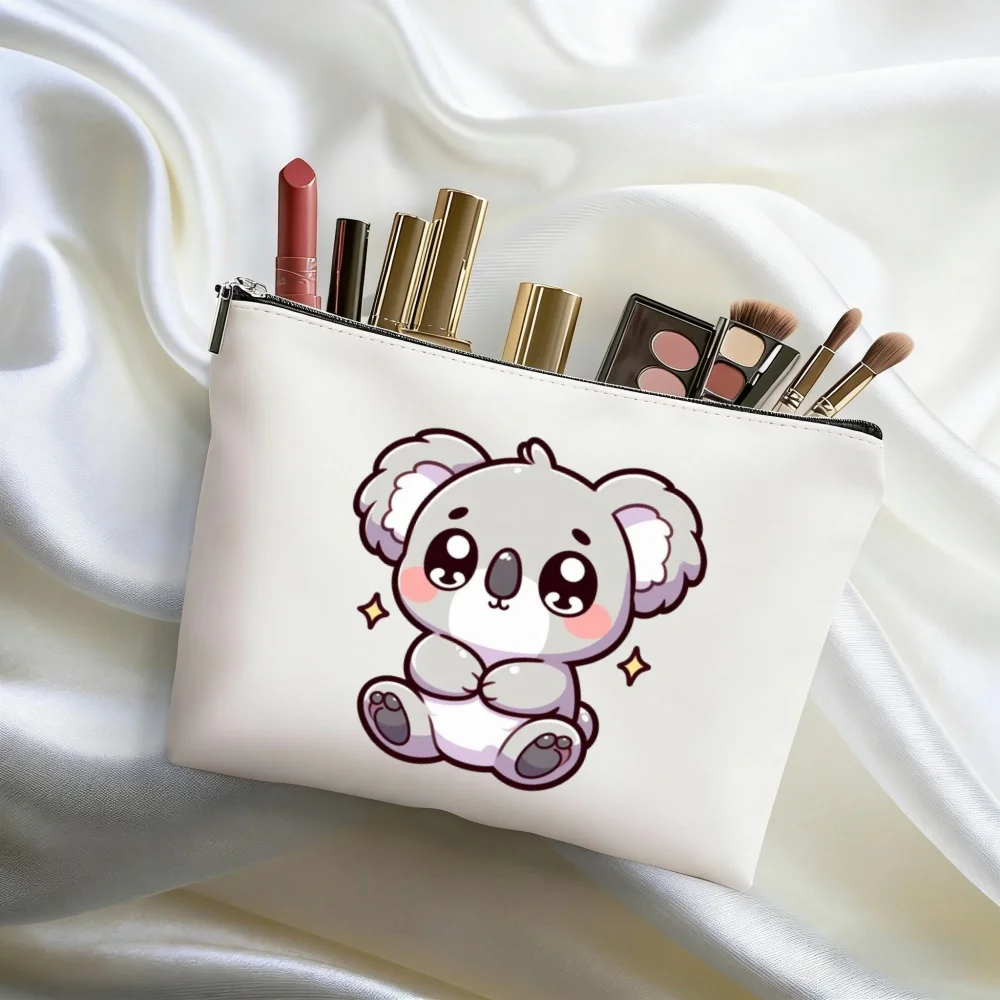 

1 шт. Стильная многофункциональная косметичка с забавным мультяшным принтом, портативная дорожная сумка для туалетных принадлежностей на молнии