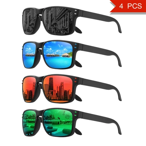 Imagen 1 del producto 1/4 Uds gafas de sol polarizadas para hombres y mujeres diseñador conducción visión nocturna gafas de sol hombre pesca UV400 TR gafas de sol polarizadas