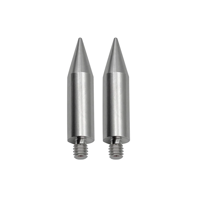 2 pezzi di ricambio di alta qualità 50mm lunghezza mini punta a punta per mini prisma-1/4 "filo in acciaio inossidabile spedizione gratuita