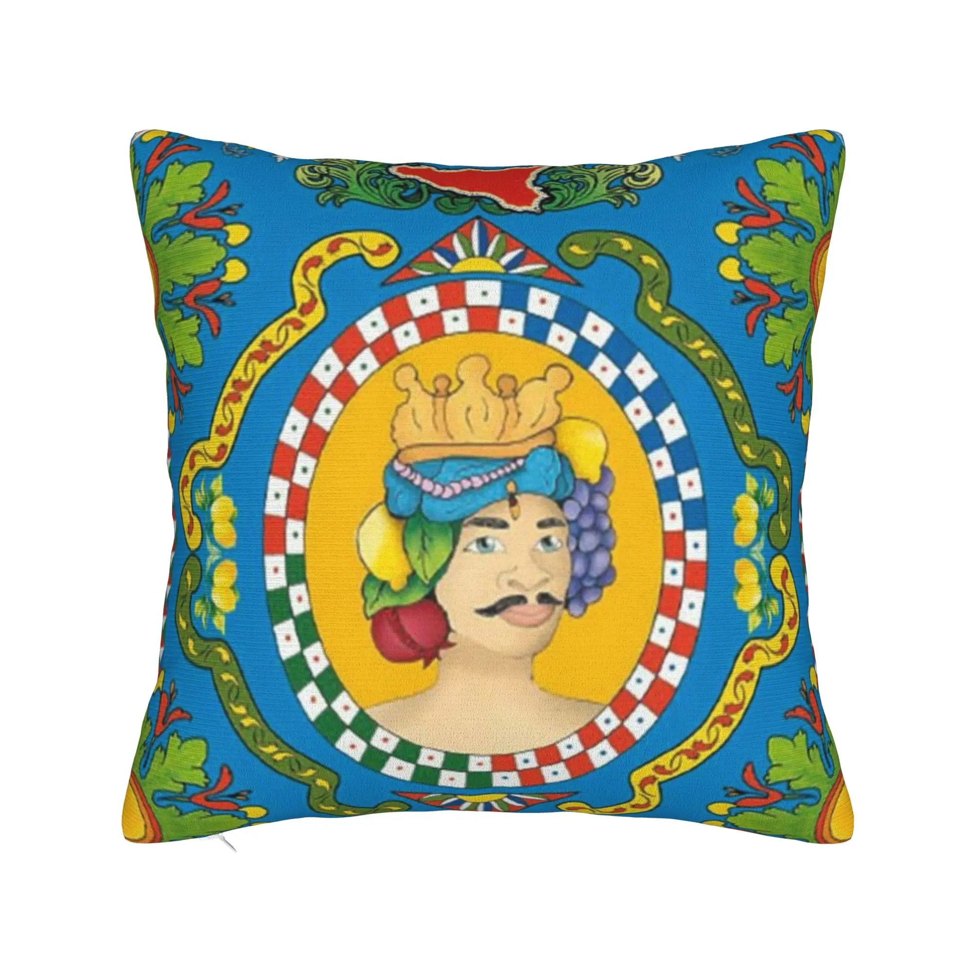 Pillow Cover Italy Cute Print Sicilia Sicily  Vintage Pillow Case For Office Car Home Decor Pillowcases