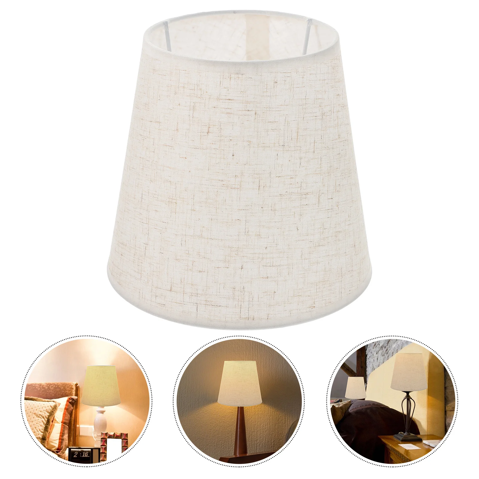 

Mini Lamp Shade Linen Fabric Lampshade Hotel Desk 19X19X17CM Shades Bedside Table Light