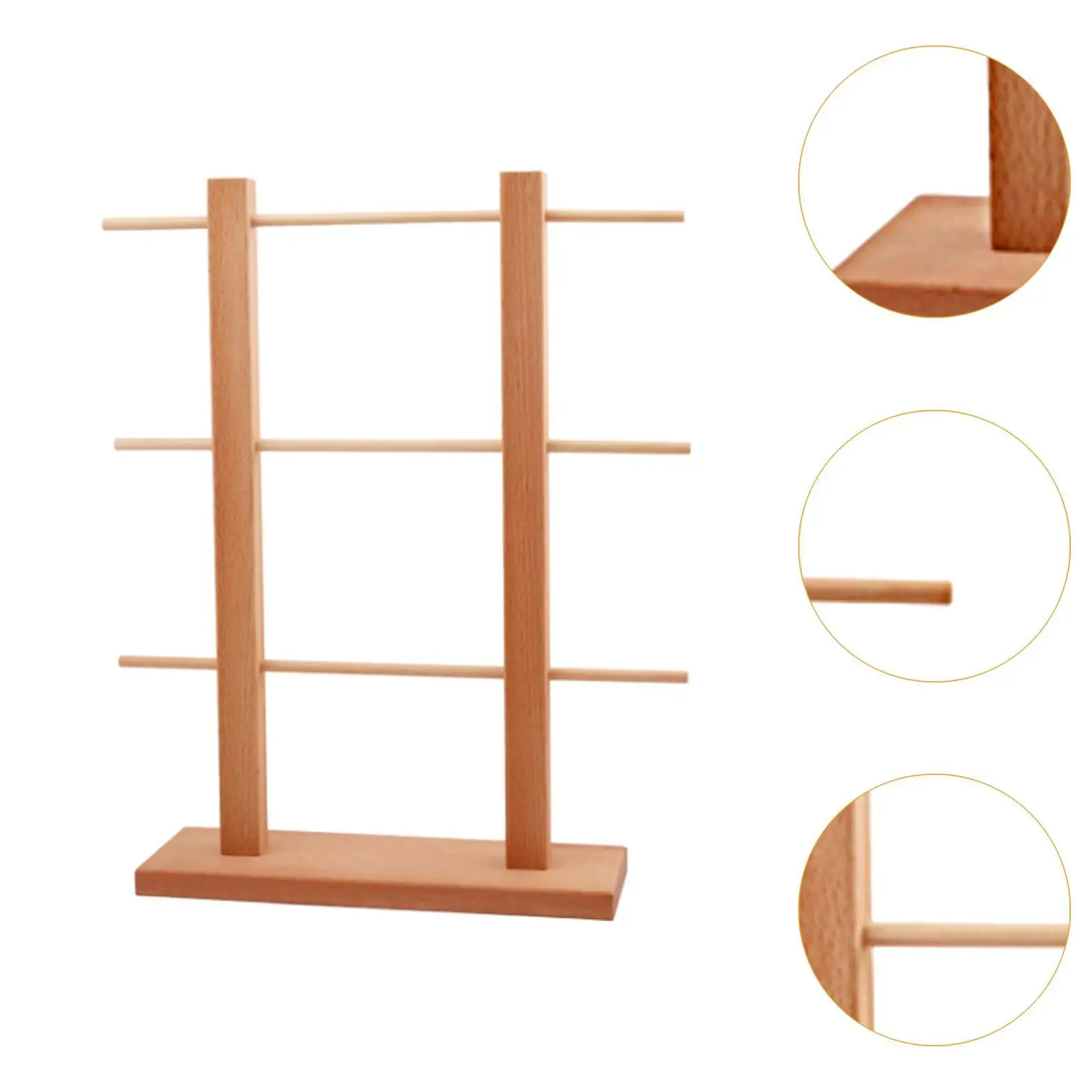 Beech Storage Rack Practical Removable Desktop Wooden Wire Rack Countertop Stand Sewing Threads Organizer for Bedroom Family