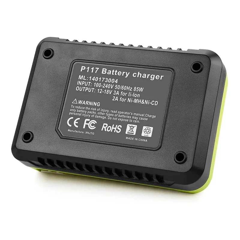 Replacement P117 Charger for Ryobi 12V 14.4V 18V Li-ion Ni-CD Ni-MH Battery P107 P108 P110 Fast Charging