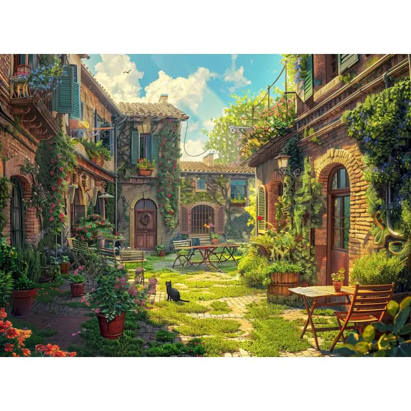 Painting By Numbers Handmade Coloring By Numbers Town Landscape for Adults Beginners Create Wall Art Picture With Numbers