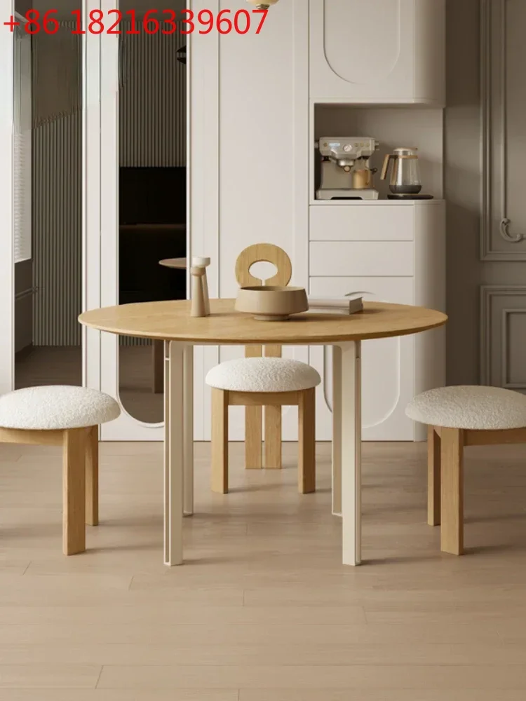 

Обеденный стол TAO Oil Style из массива дерева, круглый, современный, минималистичный, цвета натурального дерева, со стульями