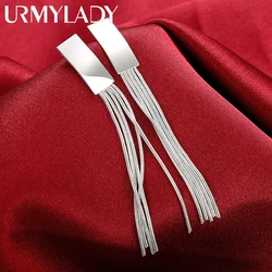 925 Sterling Silver Earrings temperament Women Creativity tassel Ear studs Christmas Gifts Street all-match Jewelry