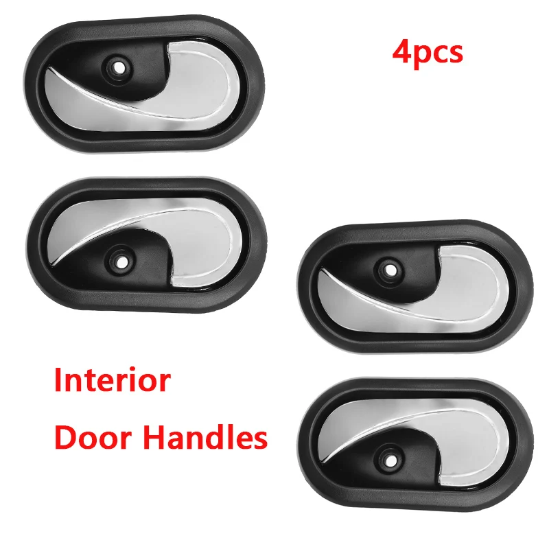 4/2/1pcs Car Interior Door Handles Inside Inner Door knob 8200733848 8200733847 For 2012-2016 Duster Renault Logan Dacia Sandero