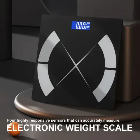 프리미엄 강화 유리 욕실 체중계 - 백라이트 디스플레이, 390lb 용량, 배터리 없음, 고정밀 15_하트알리 무선 및 스마트폰 앱을 갖춘 고정밀 디지털 욕실 체중계 - 정밀한 체중 측정을 위한 세련된 블랙 마감