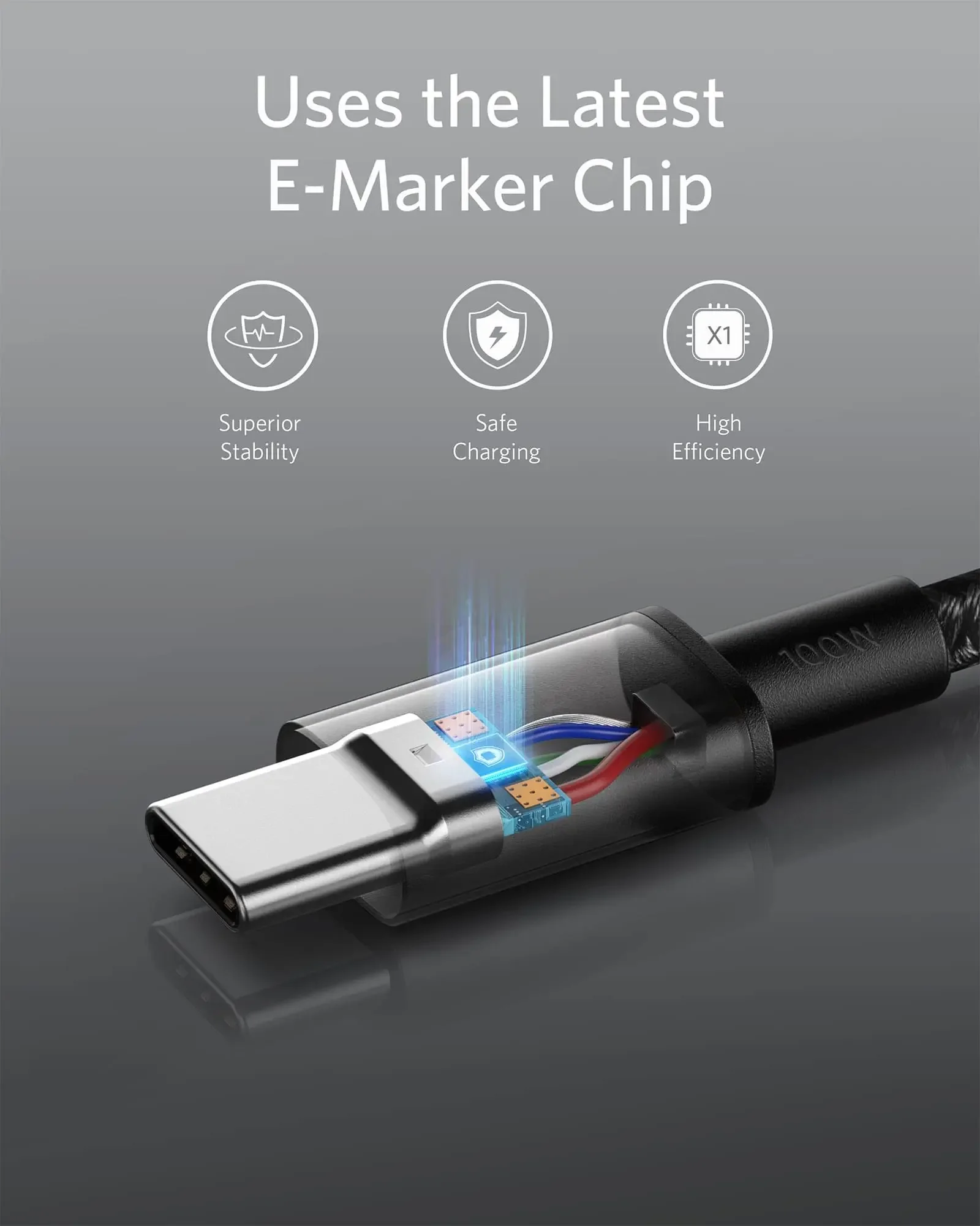 كابل شحن Anker 333 USB C إلى USB C، حزمة مزدوجة، كابل USB من النوع C بقدرة 100 وات، طاقة شحن سريعة مناسبة لجهاز MacBook Pro
