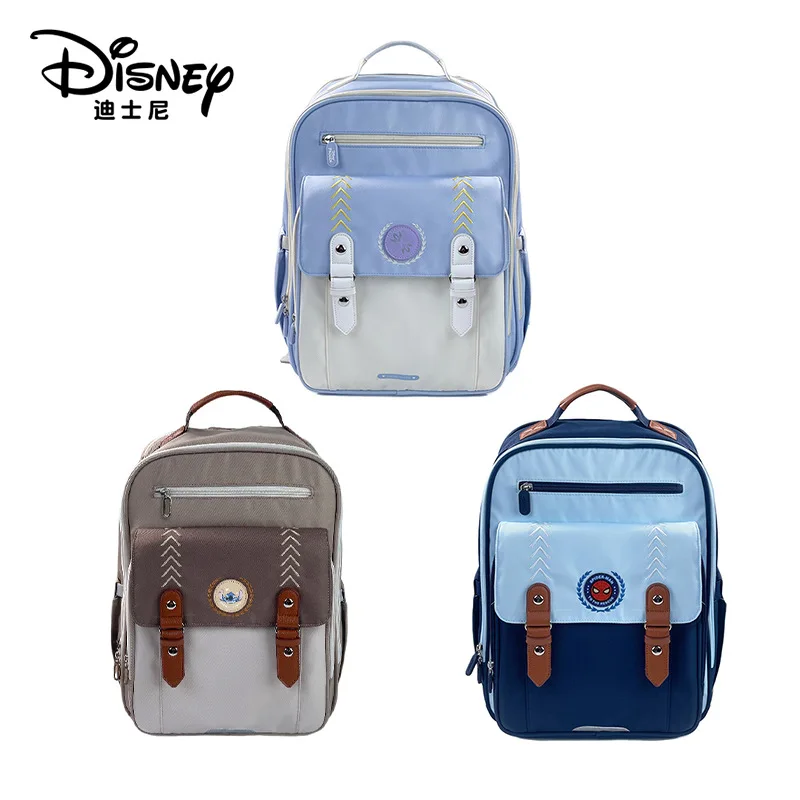 Disney Frozen School Bag For Boys Girls Grade 1-4 Primary Student Shoulder Orthopedic Backpack Large Capacity Light Mochilas