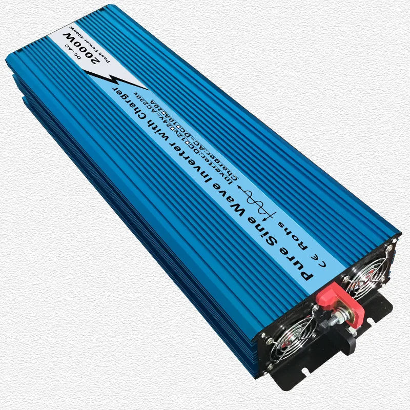 2000W Pure Sine Wave with Charging Inverter UPS Inverter 12V To 220V Full Power with Digital Display