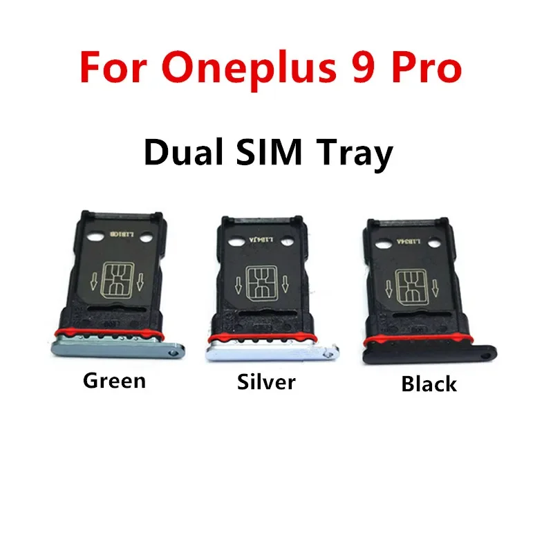 9Pro SIM Card Slots For Oneplus 9 Pro One plus Dual SIM Tray Adapters Socket Holder Replace Phone Housing Repair Parts