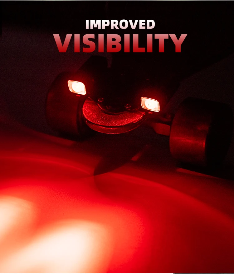 Enfitnix XliteSR/SF Skateboard Rear Front Warning  Lights Waterproof USB Rechargeable  Warning Lamp 2 Pcs For Electric Scooter