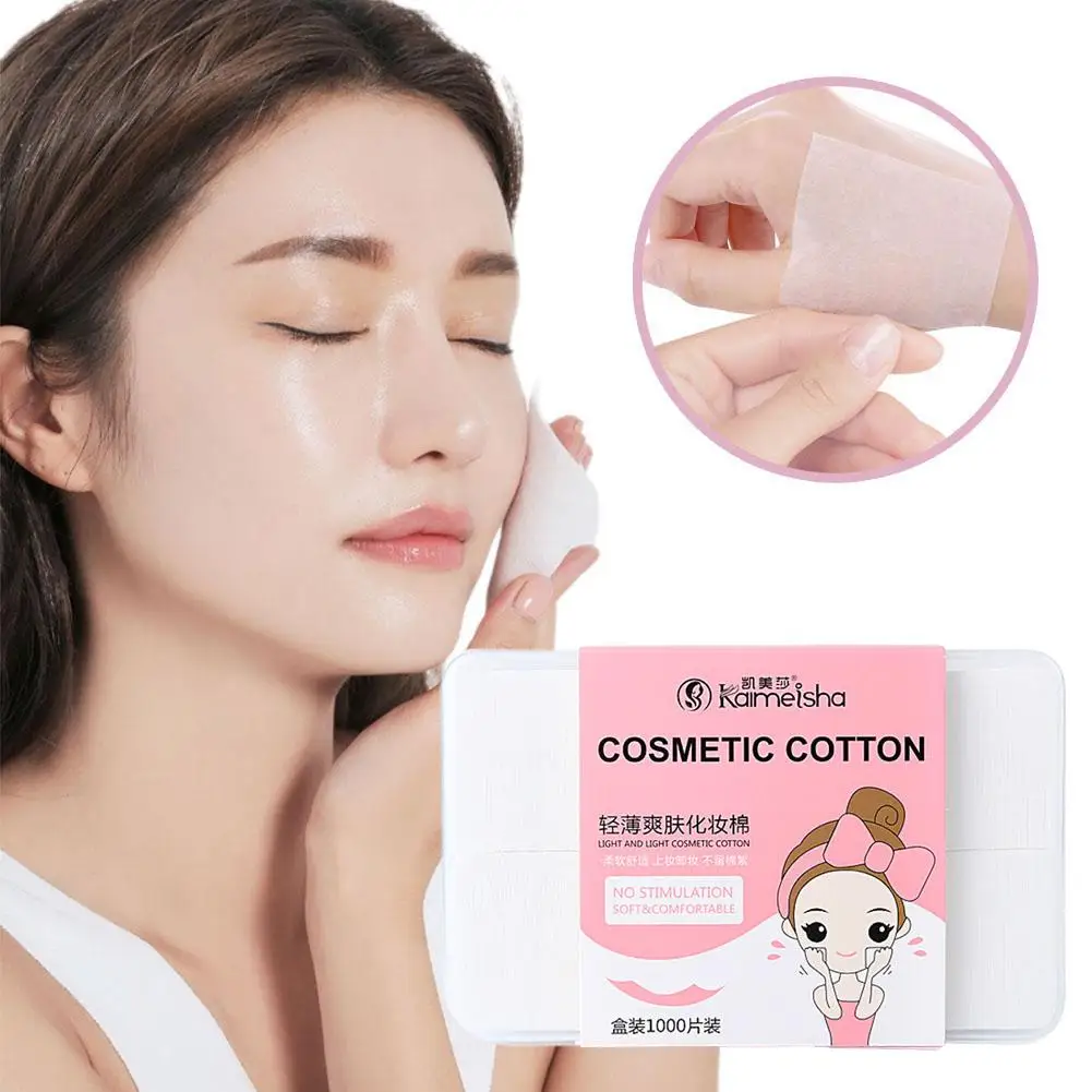 1000 Pcs Gauze Cotton Pads Makeup Accessories Facial Puff Remover White Practical