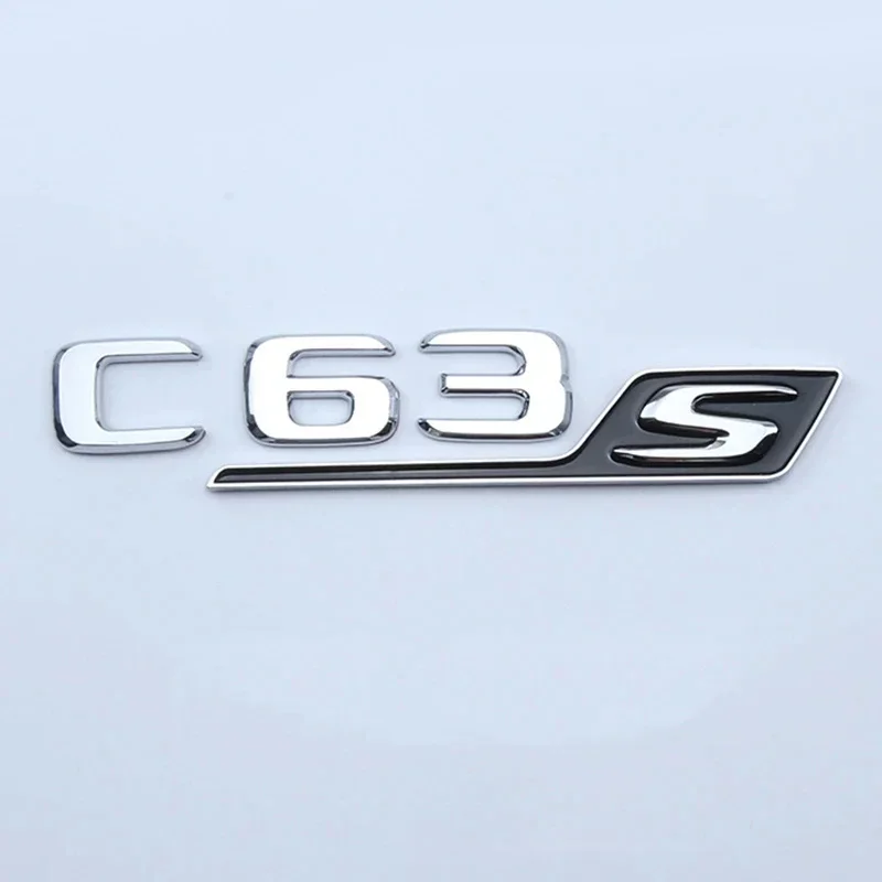 3D ABS Black Chrome Letters for Car Mercedes Benz C63S W205 W204 C43 C63 G65 Logo Sticker Emblem Badge Trunk Auto Accessories