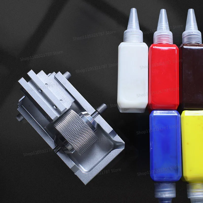 Stainless Steel Mirror Mini Edge Oil Box, Leather Tool Leather Edge Treatment Artifact