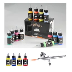 12 Colors Set Acrylic Paint Set Multi-purpose Water-based DIY Airbrush Painting Model Clothing Coloring Wall-painted Pigment