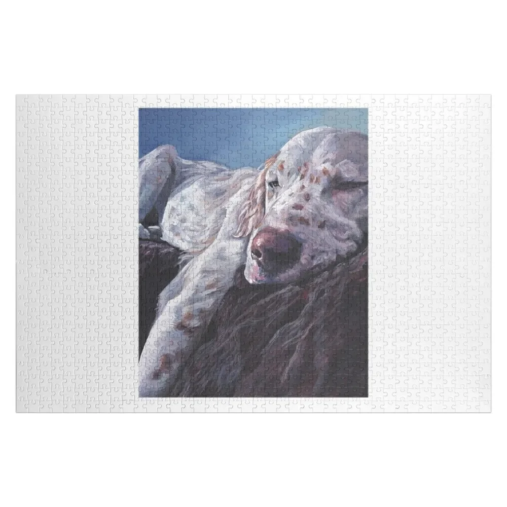 

English Setter T-ShirtEnglish Setter Fine Art Painting Jigsaw Puzzle Custom With Photo With Photo Custom Child Gift Puzzle