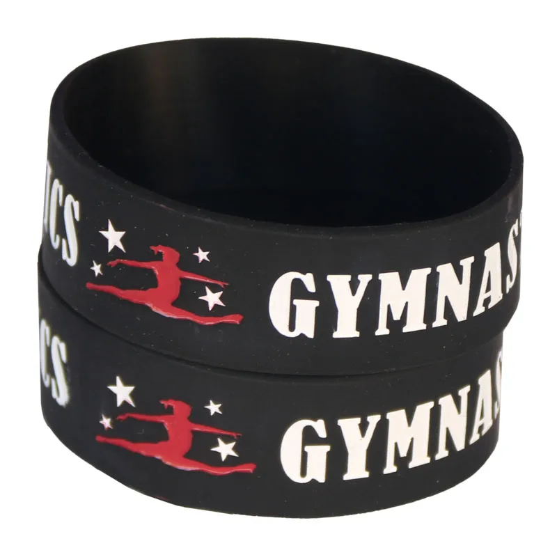 1PC Dancer Gymnastics Silicone Wristbands Sport Fitness Wide Rubber Bracelet&Bangles Women Men Gift Armband SH096