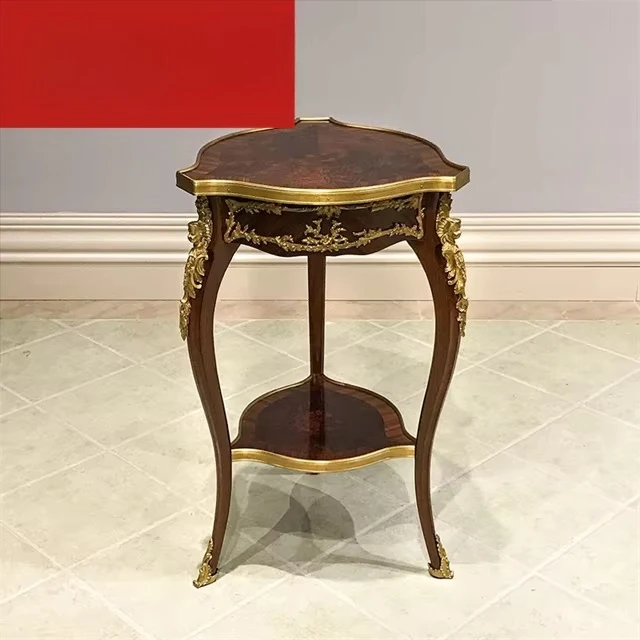 English Triangular Side Table, English Castle Neoclassical Bronze Neoclassical Side Table