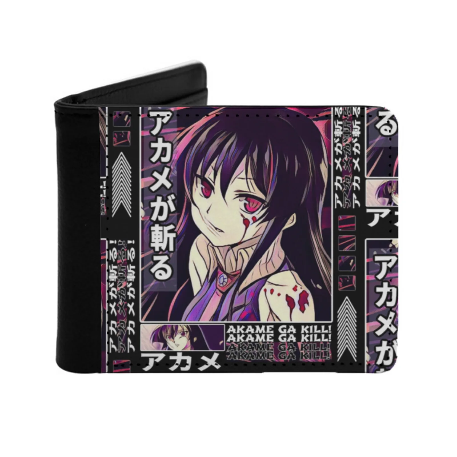 

Akame Akame Ga Kill Кожаные мужские кошельки Держатель кредитной карты Кошелек Черный кошелек Akame Ga Kill Akame Mine Akame Ga Kill Tatsumi