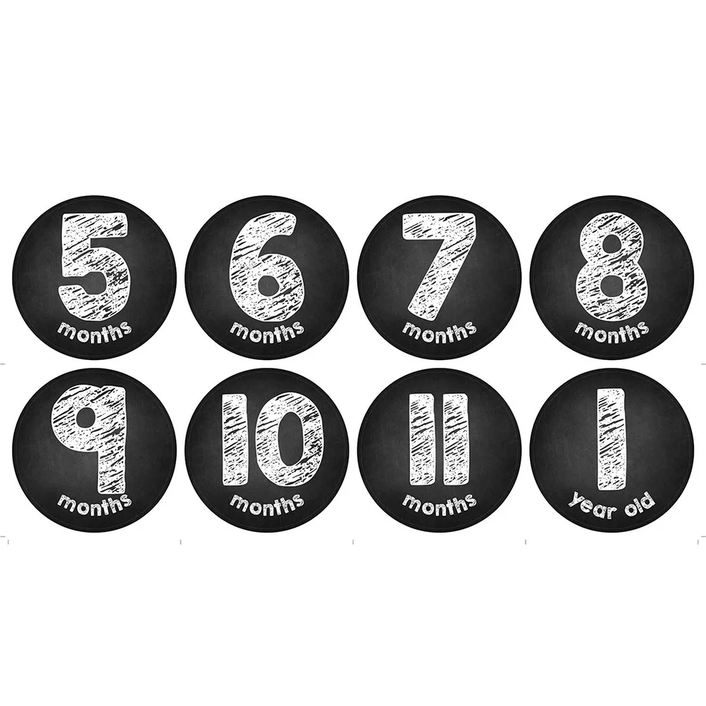 

12 Pieces Month Stickers 12 Months Simple Design Milestone Decals for Birthday Parties Shower Photo Props Decor