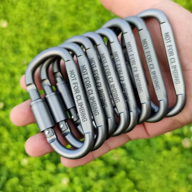 6PCS Carabiner Set For Key Camping Survival EDC Outdoor Keychain Clip Alloy Aluminum Tactical Caribiner Hook Karabiners