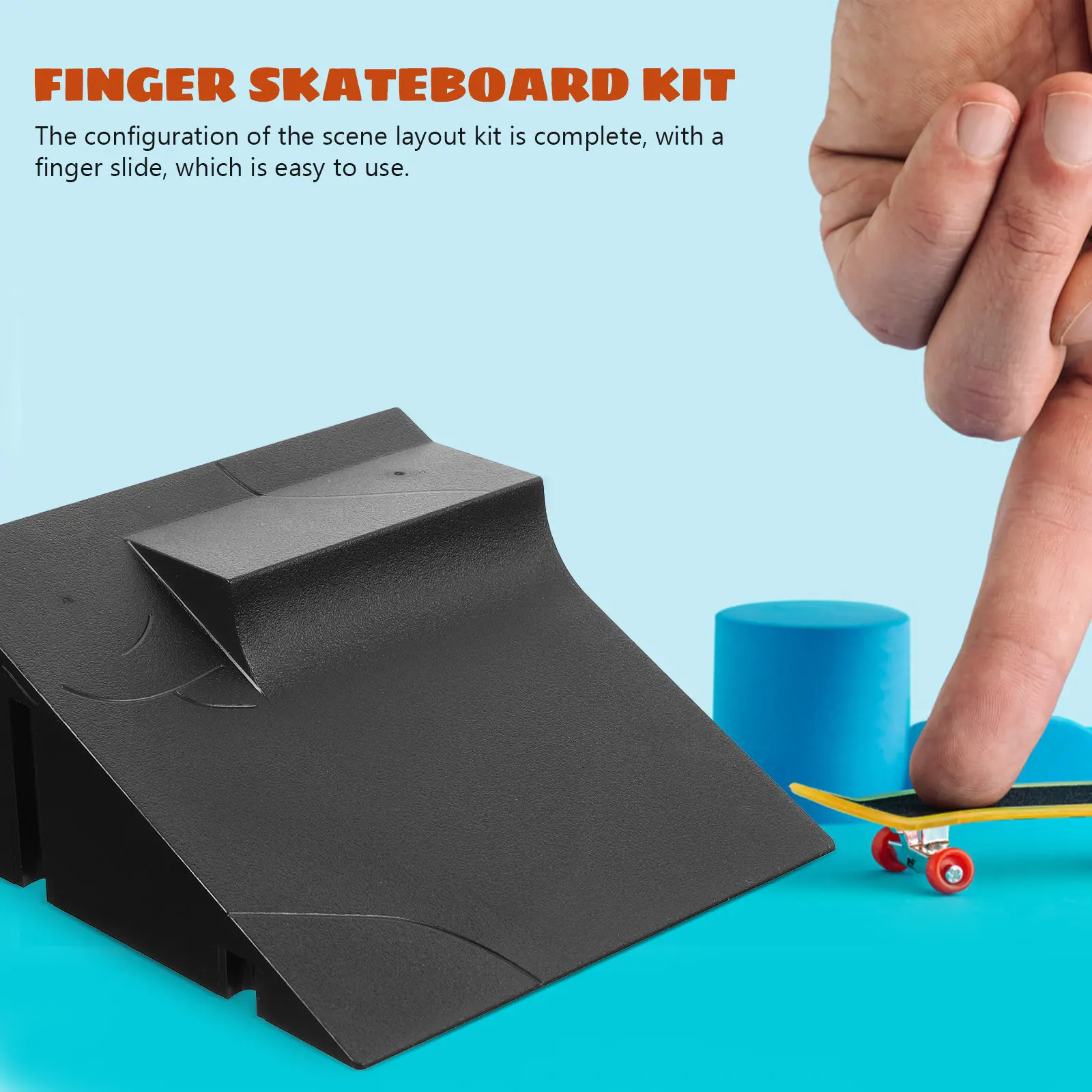Finger Skateboard Ramp Park Plastic Premium Fingerboard Obstacle Kit Skate Supply for Kids Coordination Fingerboard Ramps