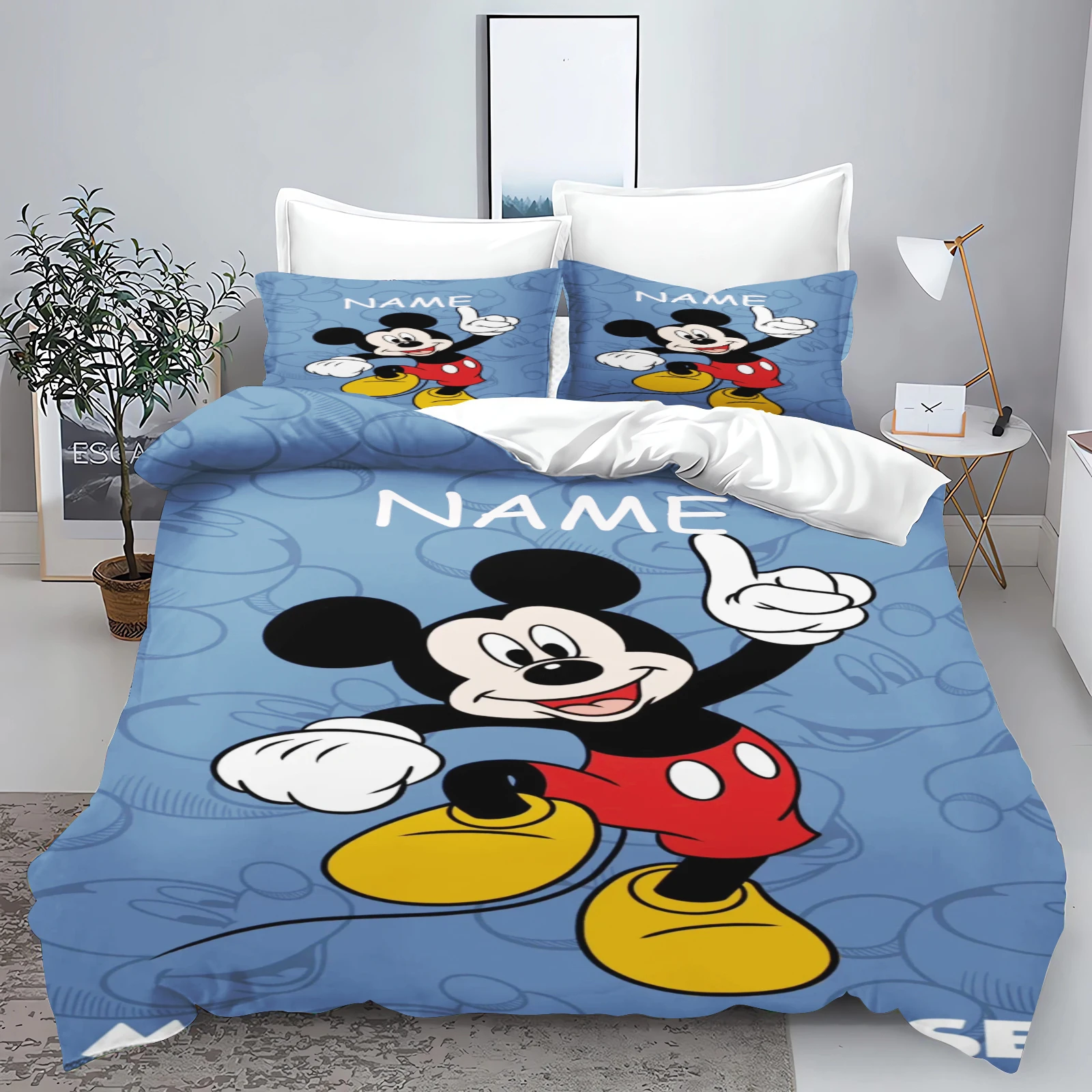 Custom Text Bedroom Printed Bedding Set Cute Cartoon Quilt Cover Duvet Cover Comforter Sets King Size Christmas