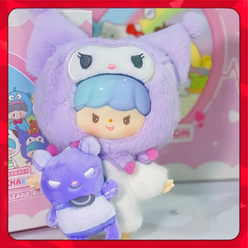 Genuine Zzoton × Sanrio Characters Love-League Buddies Series Blind Box Kawaii Vinyl Plush Bag Pendant Doll Mystery Box Gift