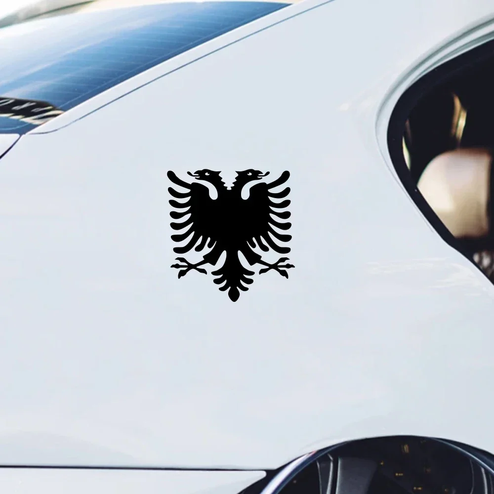 Albanischer Doppeladler, wasserfeste Vinyl-Aufkleber für Auto, LKW, Stoßstange, Heckscheibe, Ganzkörper-Dekor, Zubehör