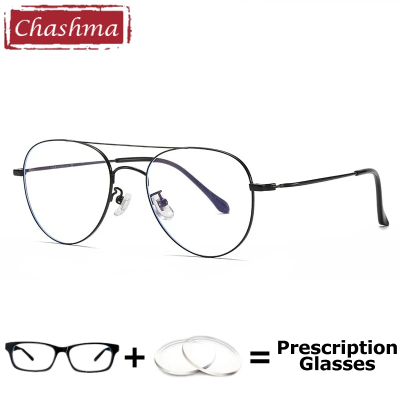 Chashma Prescription Glasses Classic Design Men Titanium Dark Sunglasses Lenses Blue Light Block Eyewear Lens Receipt Spectacles