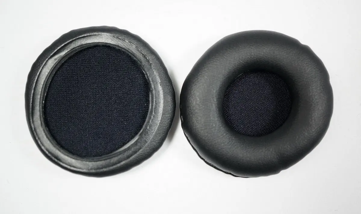 Earpads leather Audio Technica ATH-ON3 ATH-ON300/ON303 and Dell BH200 and MOTOROLA HT820 headphones(earmuffes) headset (Black)