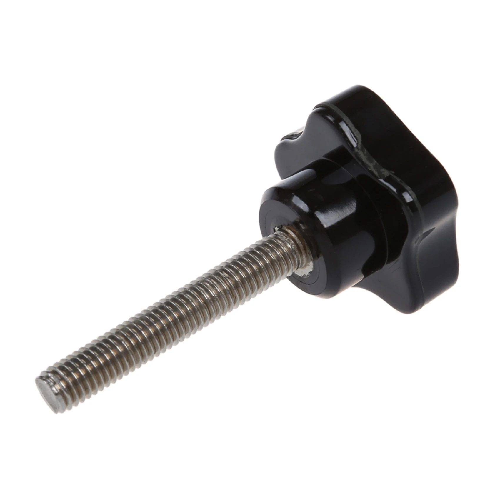A74E-4Pcs M8 X 50Mm Thread Replacement Star Hand Knob Tightening Screw Black Silver Tone