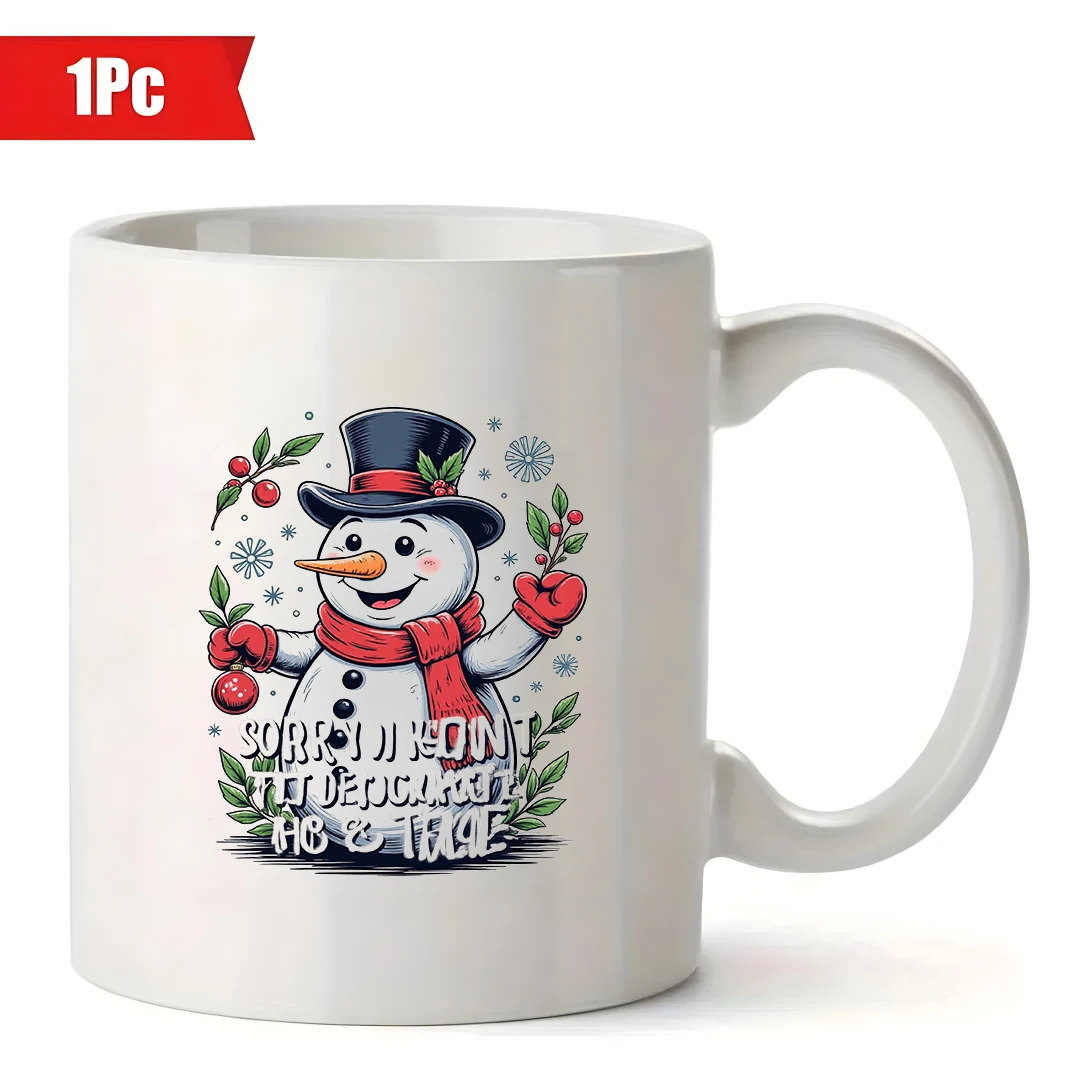 Taza de muñeco de nieve de 11oz + taza de Navidad de dibujos animados, regalo de Navidad, taza de agua para niños, taza de café de oficina familiar, regalo creativo
