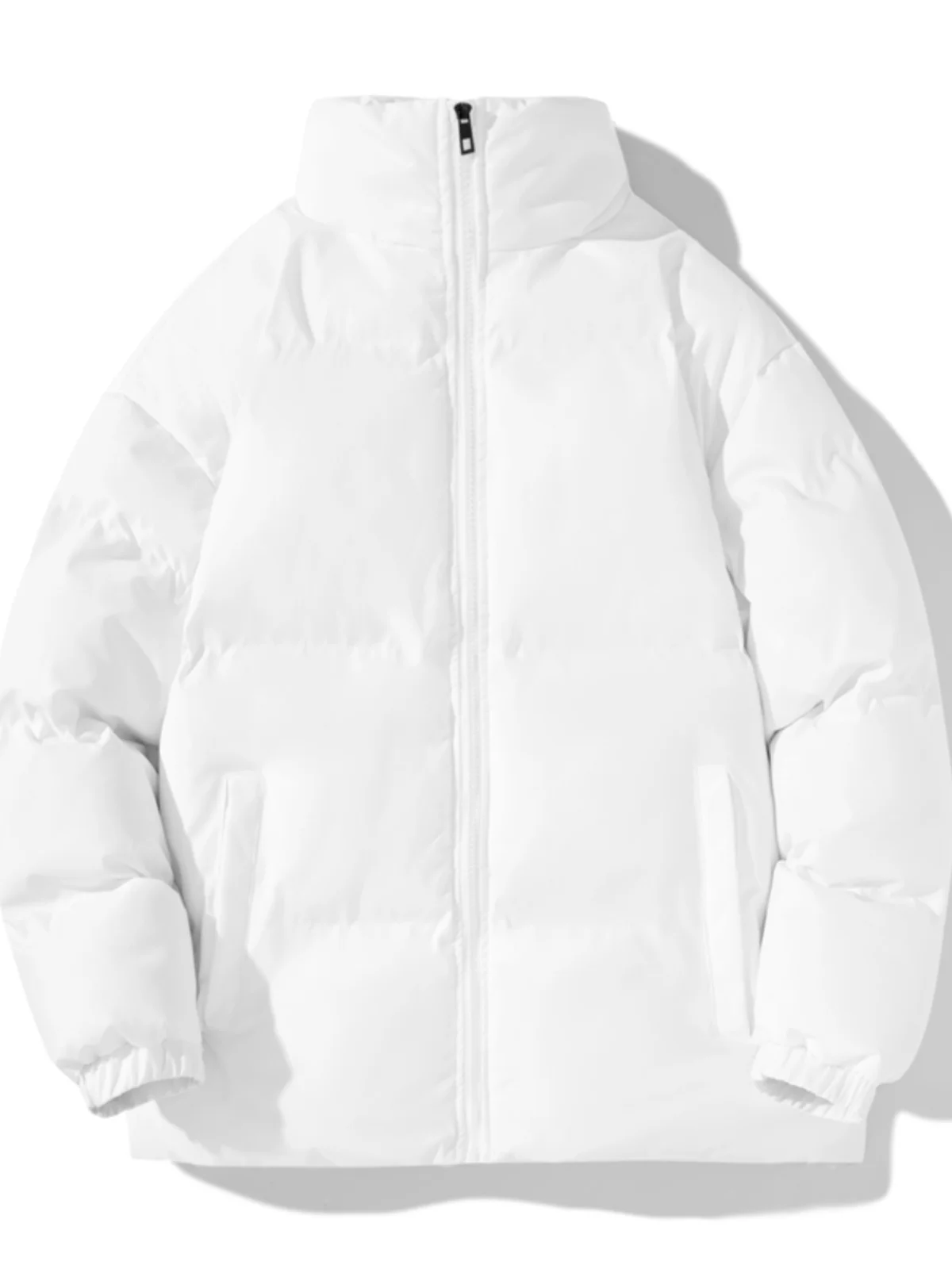 معطف شتوي للرجال مقاس كبير من القطن بياقة Jaet خفيف الوزن بدون قبعة معطف قطني مناسب للحضري #4