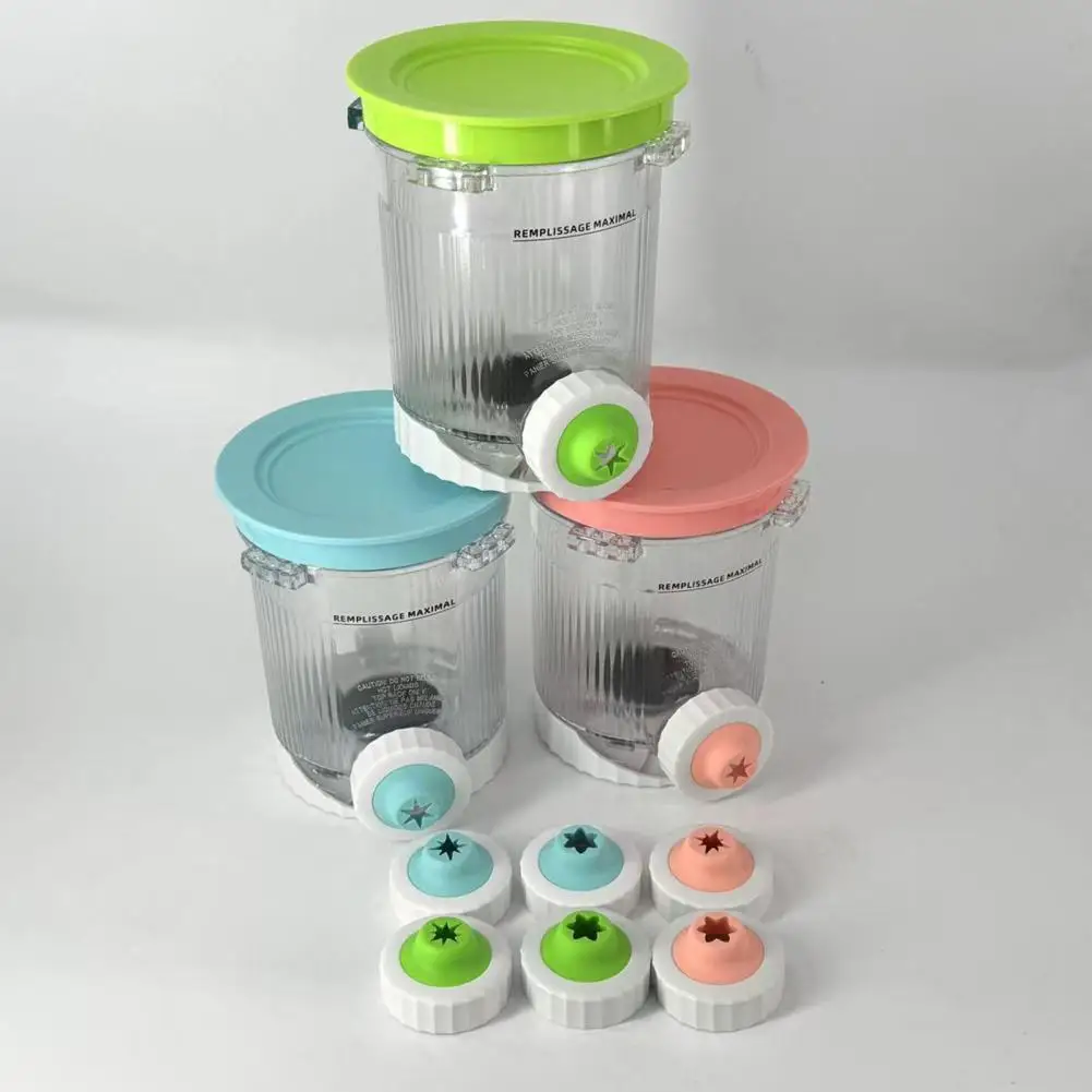 Sweet Treat Ice Cream Container 3 Pcs Replacement Creami Swirl Pints Lids Set -free Ninja Nc700 Series Soft Serve Maker