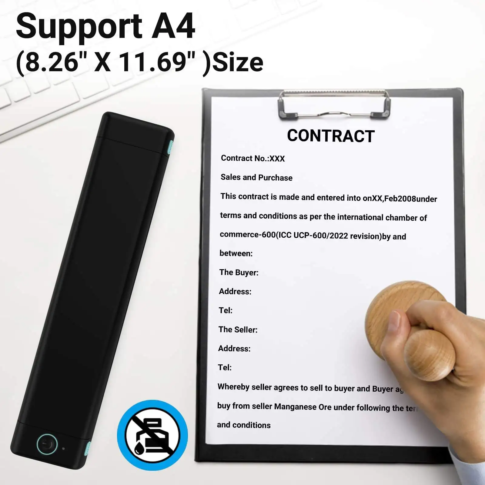 Phomemo Offical New Arrival Mini Portable Thermal Printer M08F-A4 Mobile Printer With Small Phone Printer,Inkless Tec