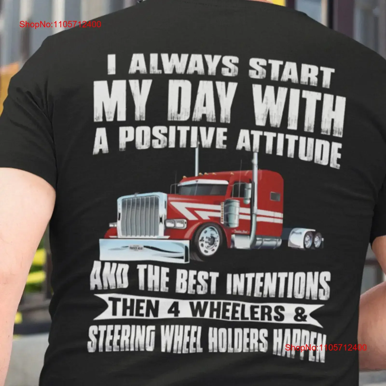 Trucker T Shirt 4 Wheelers And Steering Wheel Holders Funny Truck driver gifts vintage Washed Casual designer clothes Unisex