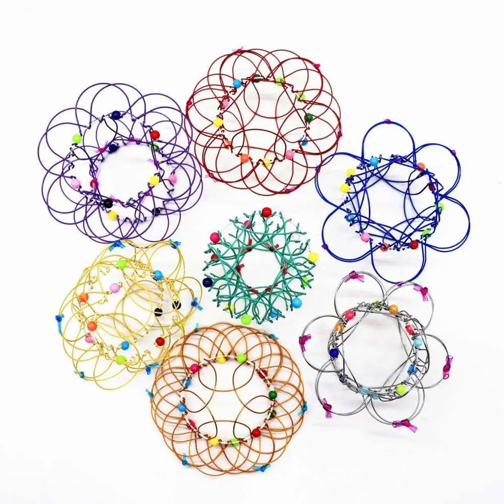 Kids Mandala Antistress Toy Adjustable Thirty-Six Variable Variety Flower Basket Iron Loop Children\'s Puzzle Decompression Toy