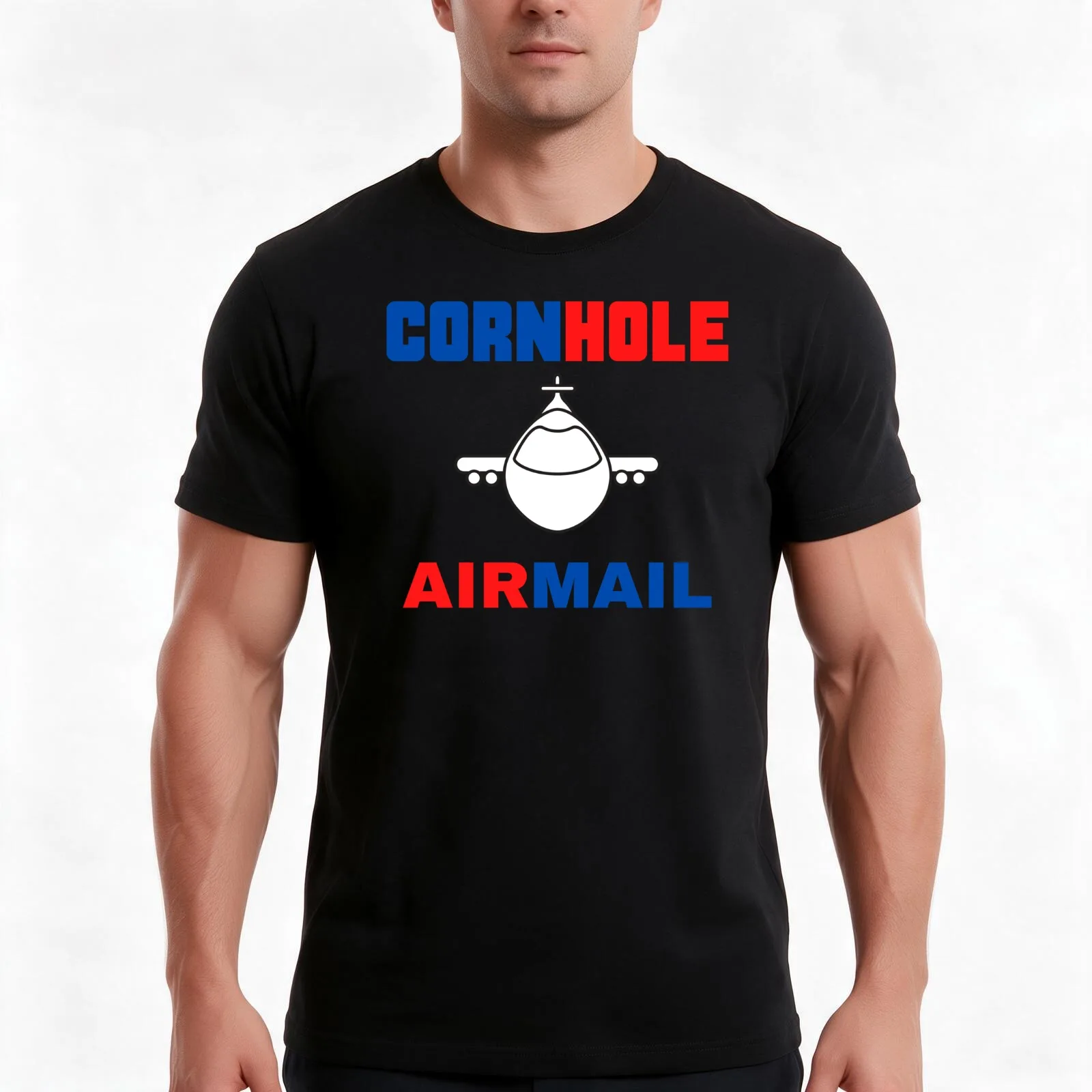 Cornhole Air Mail Four Bagger Cornhole Fan or Player Design T-Shirt Summer Casual Cotton Tee Oversized Streetwear Tops