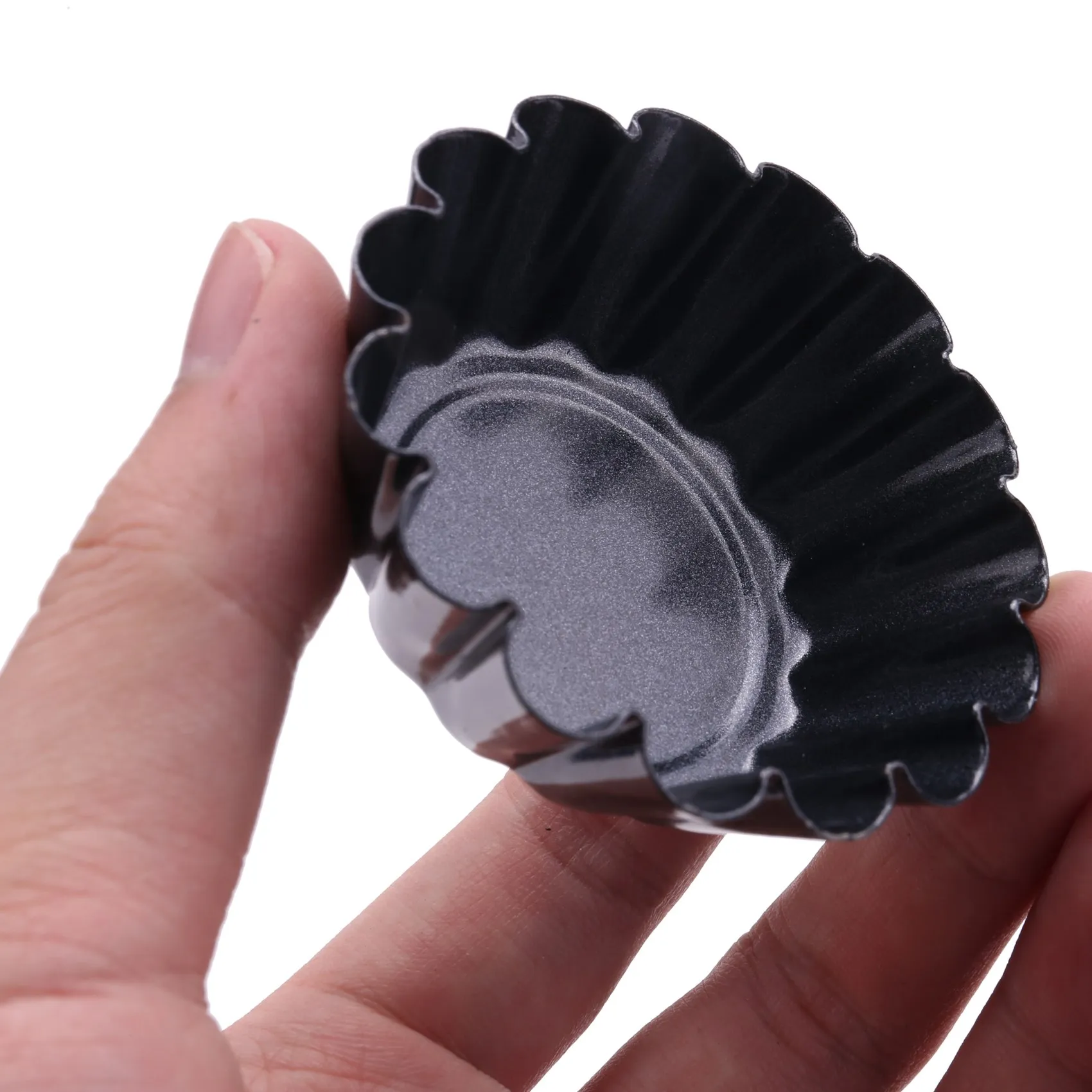 

ABUH-Non-Stick Tart Quiche Flan Pan Mold Muffin Cup Pie Pizza Cake Mold Cupcake Egg Tart Tartlet Baking Mold 8Pcs