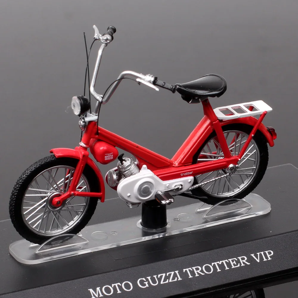 1/18 Scale Atlas Moto Guzzi Trotter VIP Moped Mofa Bike Model Motorcycle Scooter Diecasts & Toy Vehicles Collection Replicas Red