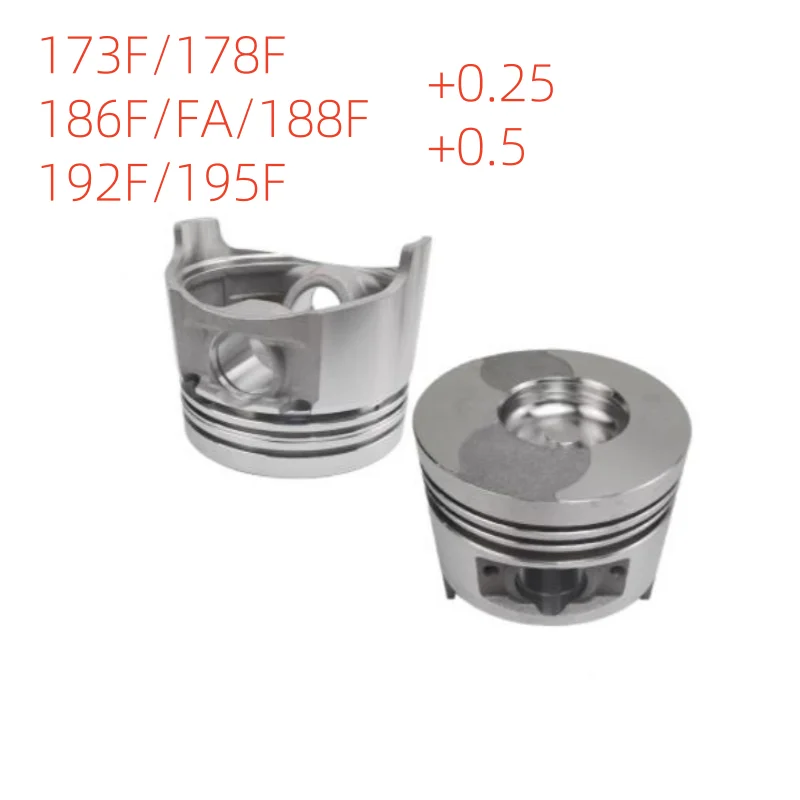 PISTON ENLARGEMENT +0.25+0.5 FIT SINGLE CYLINDER DIESEL ENGINE 173F 178F 186F 188F 192F 195F OVERSIZE PISTON+0.25+0.5 PARTS
