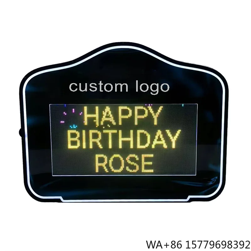 Custom Logo LED Acrylic Handheld Bottle Service Sign VIP Nightclub Bottle Presenter
