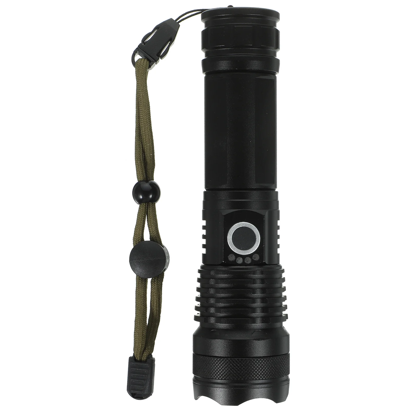 1 قطعة قابلة للشحن الأسود LED الأضواء التكبير المحمولة التخييم المشي لمسافات طويلة في الهواء الطلق مصباح يدوي وقت عمل طويل دائم #2